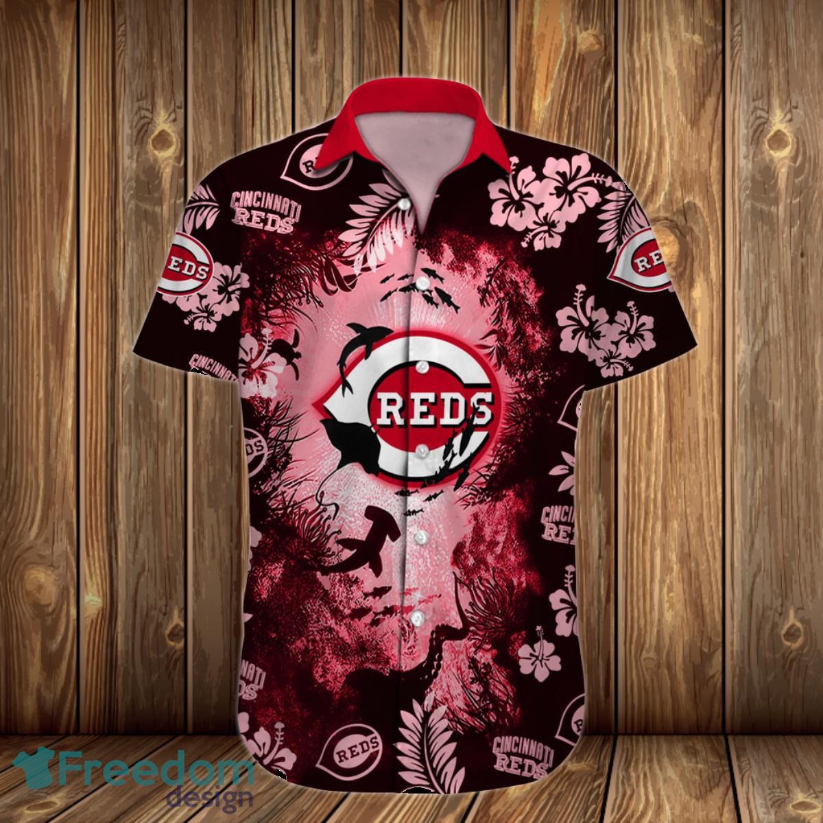 Personalized Cincinnati Reds Custom No80 Hawaiian Shirts - Inktee