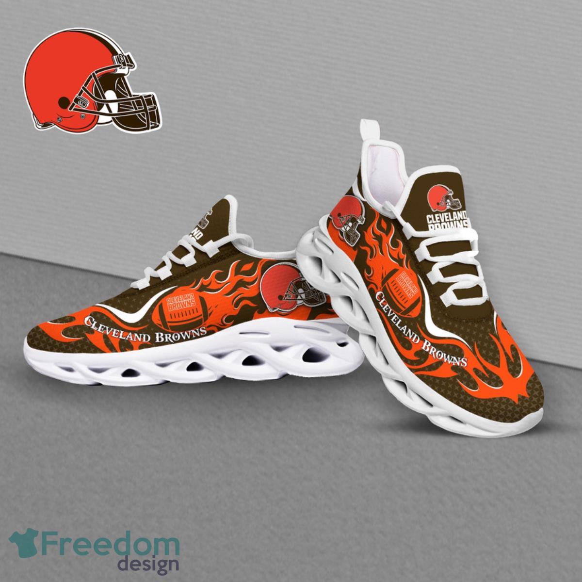 NFL Cleveland Browns Brown Orange Max Soul Sneakers Sport Shoes - T-shirts  Low Price