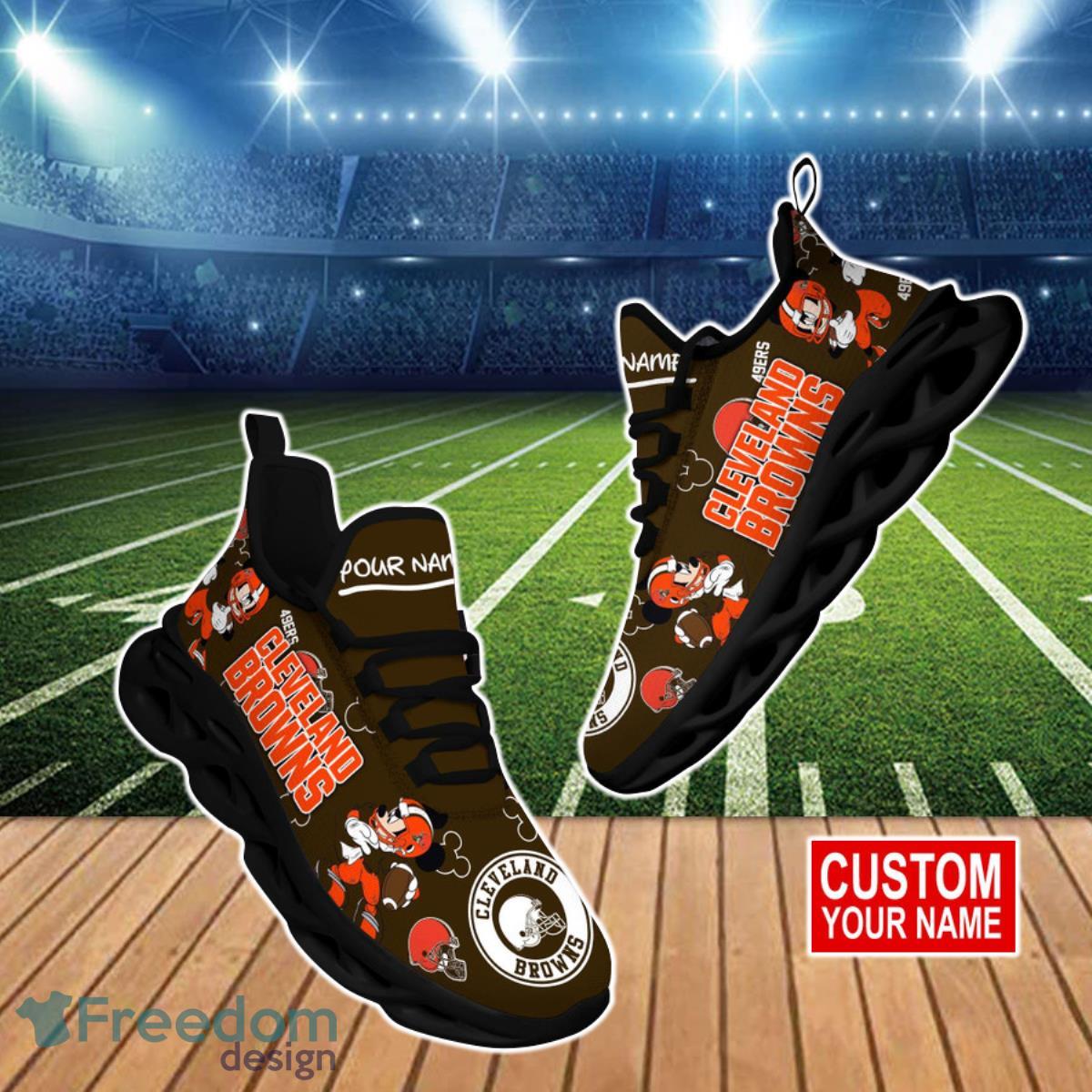 Cleveland Browns NFL Team Max Soul Shoes Custom Name Sneakers Running Shoes  - Freedomdesign