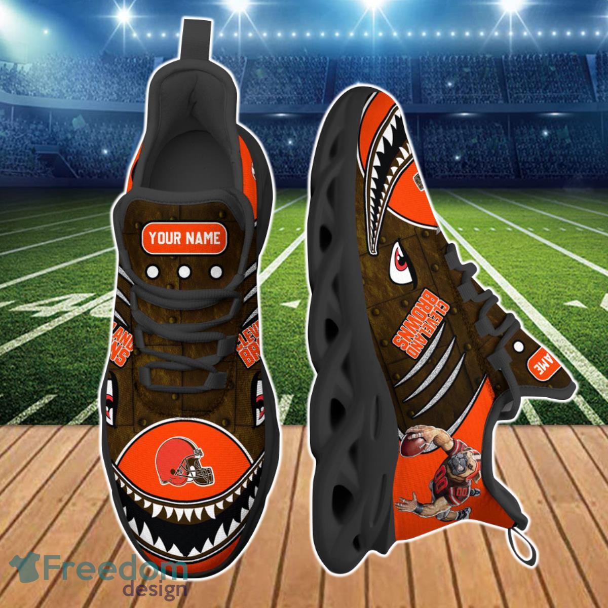 NFL Cleveland Browns Sport Sneakers Custom Name Max Soul Shoes Gift Fans -  Freedomdesign