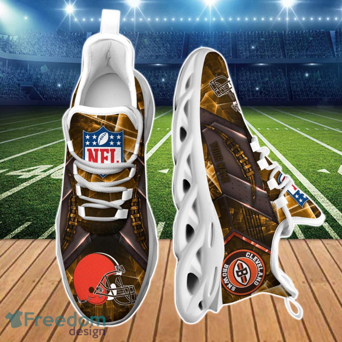 NFL Cleveland Browns Sport Sneakers Custom Name Max Soul Shoes Gift Fans -  Freedomdesign