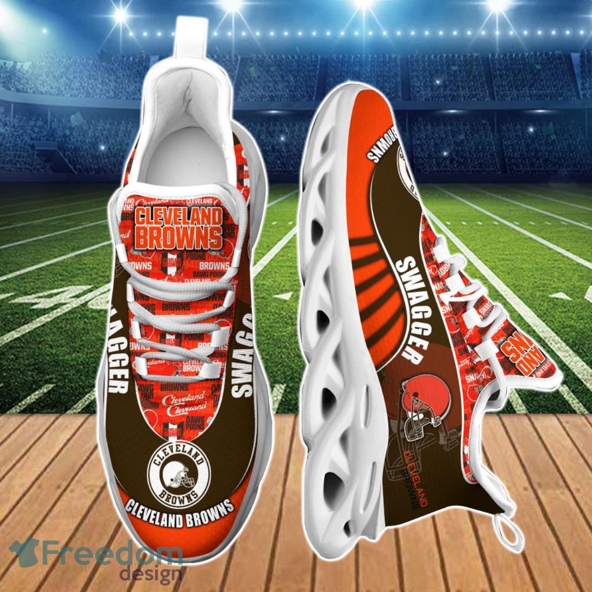 Cleveland Browns Nfl Max Soul Sneakers Sport Shoes - Freedomdesign