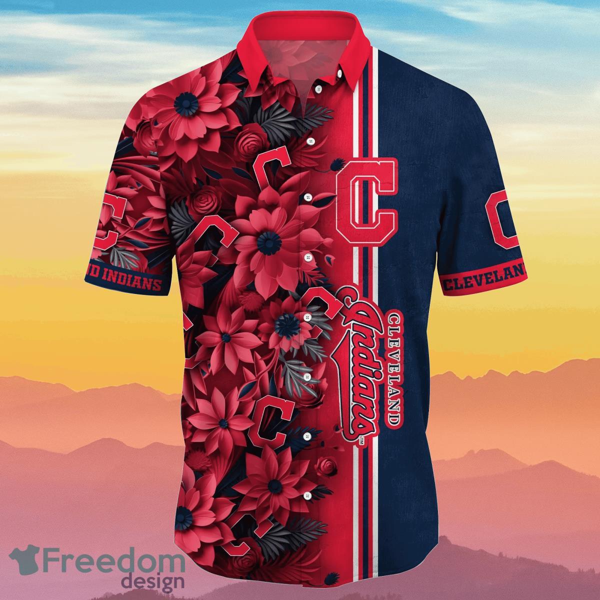 Cleveland Indians MLB Flower Hawaiian Shirt Impressive Gift For