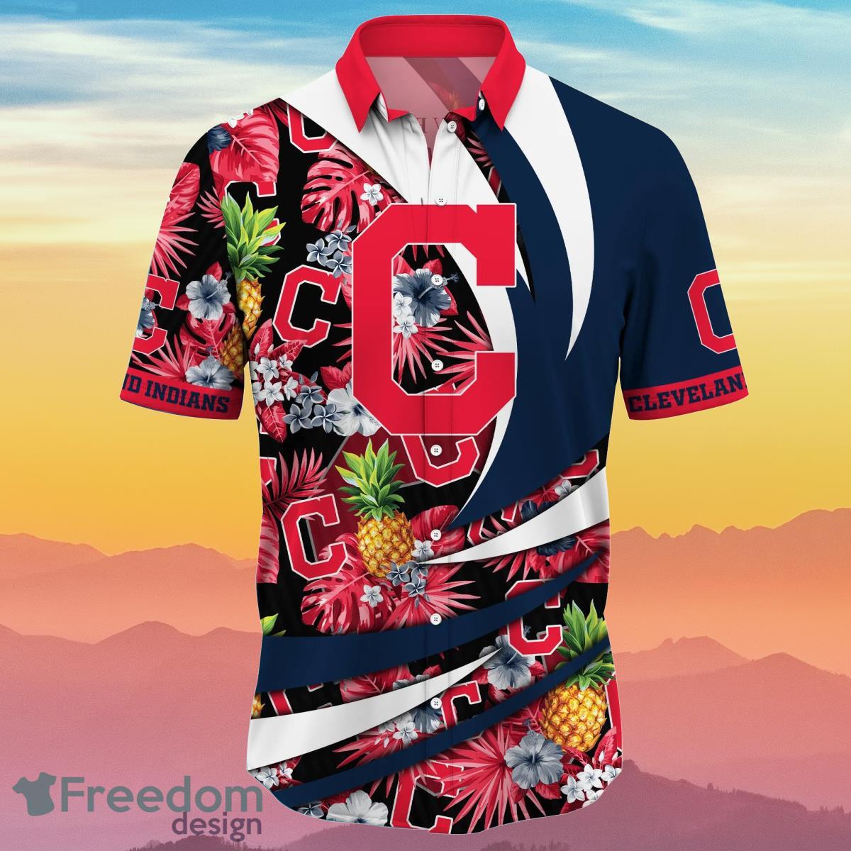 Cleveland Indians MLB Flower Hawaiian Shirt Special Gift For Men