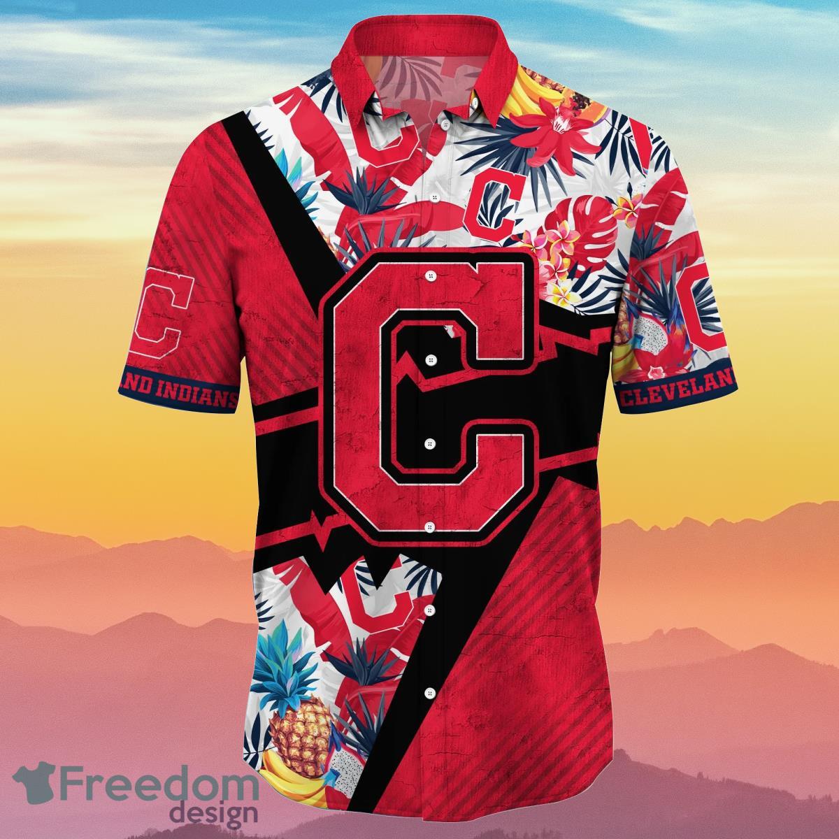 Cleveland Indians MLB Flower Hawaiian Shirt Special Gift For Men
