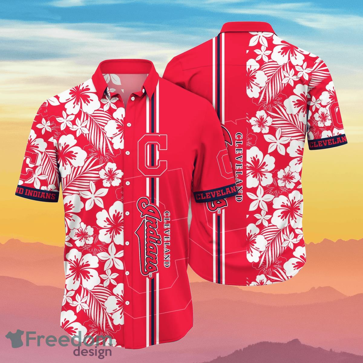 Cleveland Indians MLB Flower Hawaiian Shirt Best Gift Idea For Fans