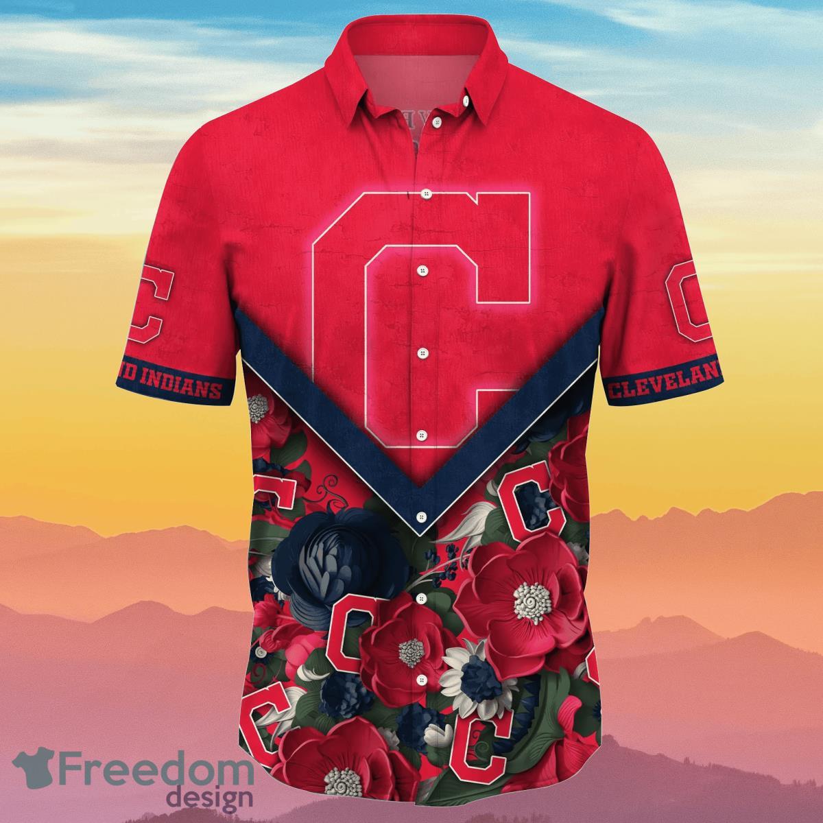 Cleveland Indians MLB Flower Hawaiian Shirt Unique Gift For Men And Women Fans Product Photo 2