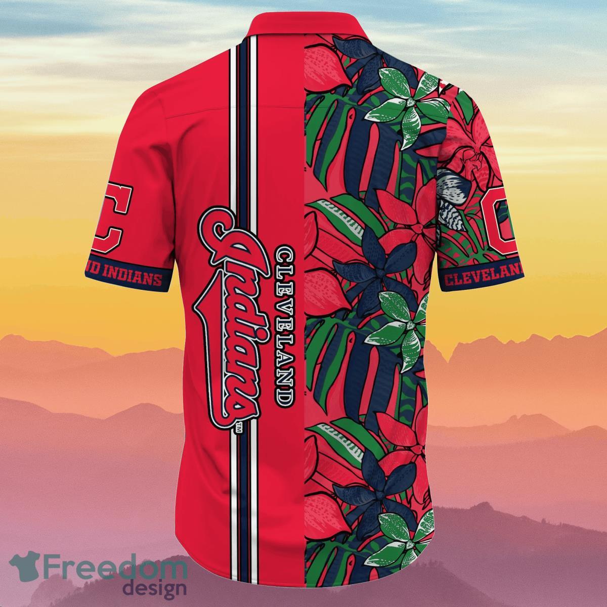 Cleveland Indians MLB Hibiscus Hawaiian Shirt - T-shirts Low Price