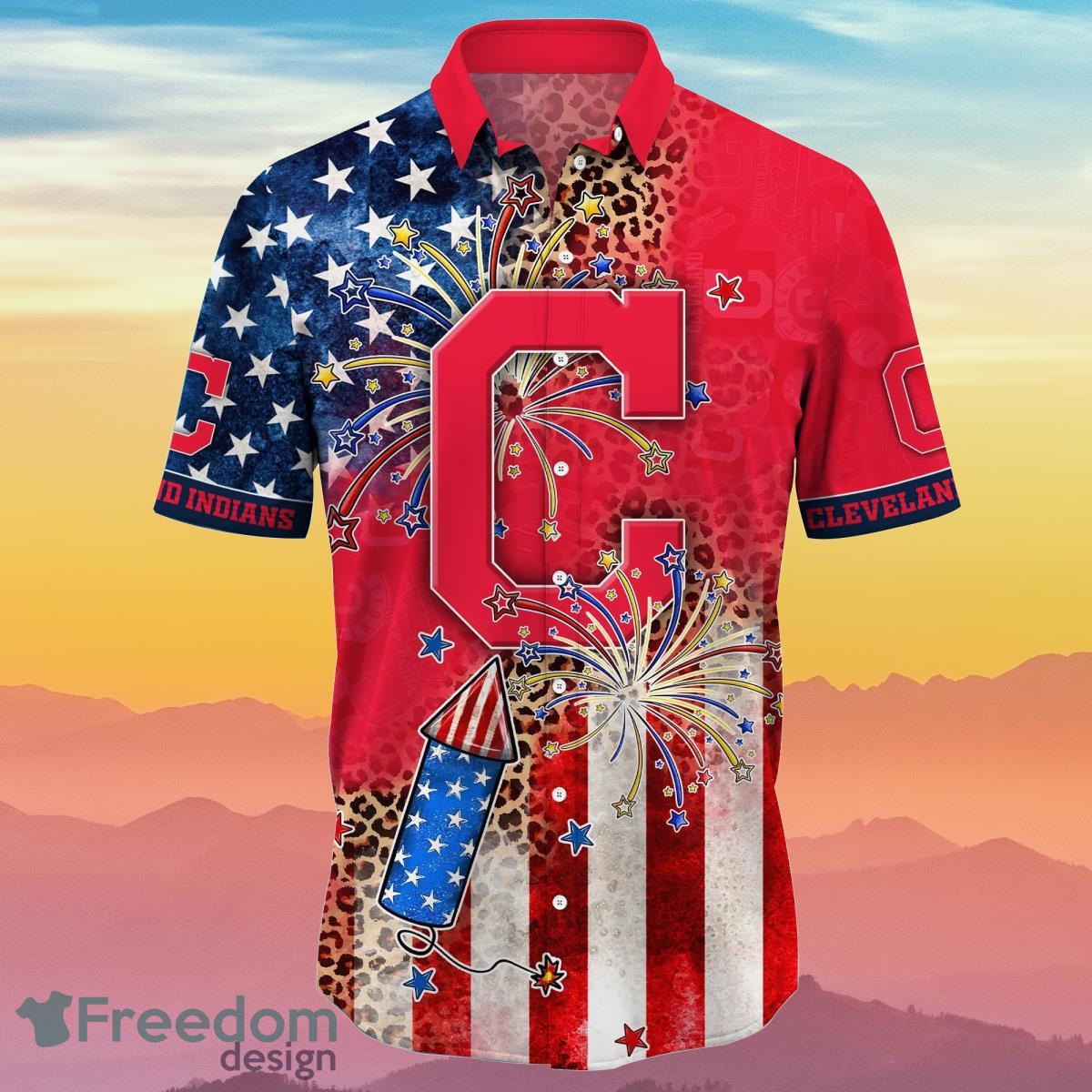 Cleveland Indians MLB Hawaii Shirt Independence Day Best Gift For