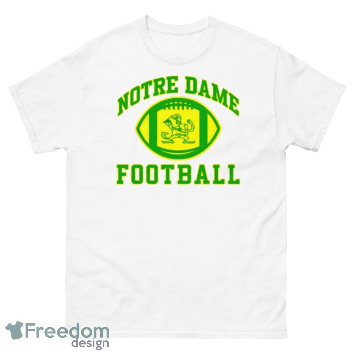 Coach Marcus Freeman Wearing Notre Dame Football Shirt - 500 Men’s Classic Tee Gildan