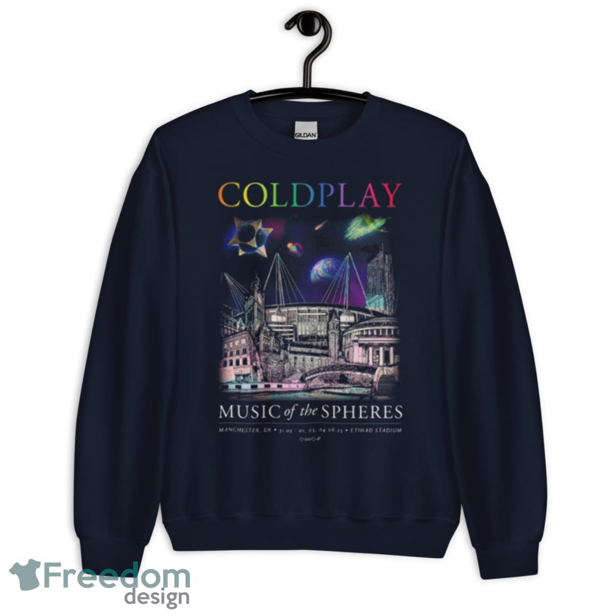 Coldplay Manchester May June 2023 Music Of The Spheres Tour Shirt - Unisex Crewneck Sweatshirt-1