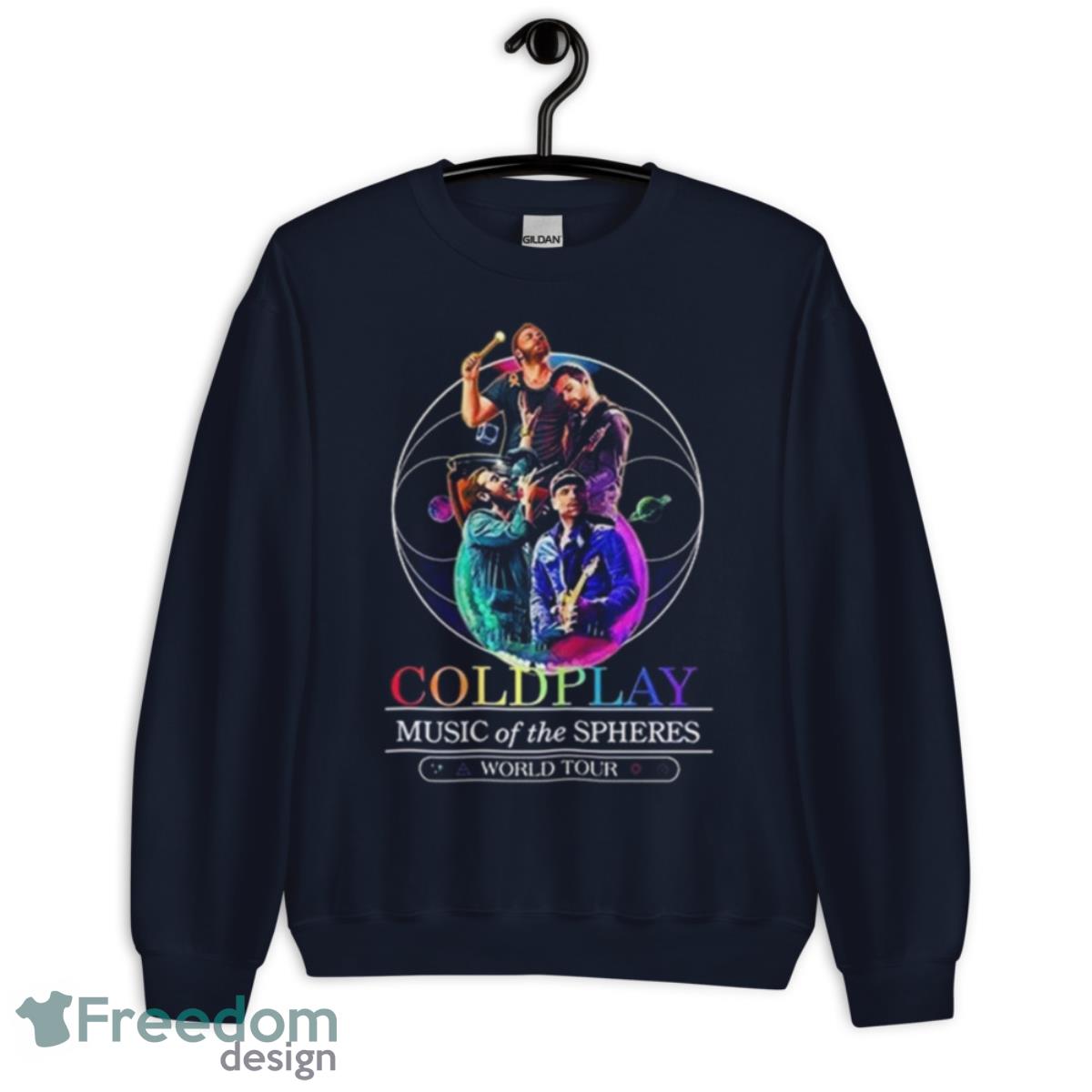 Coldplay World Tour 2023 Music Of The Spheres Band Fan Shirt - Unisex Crewneck Sweatshirt-1