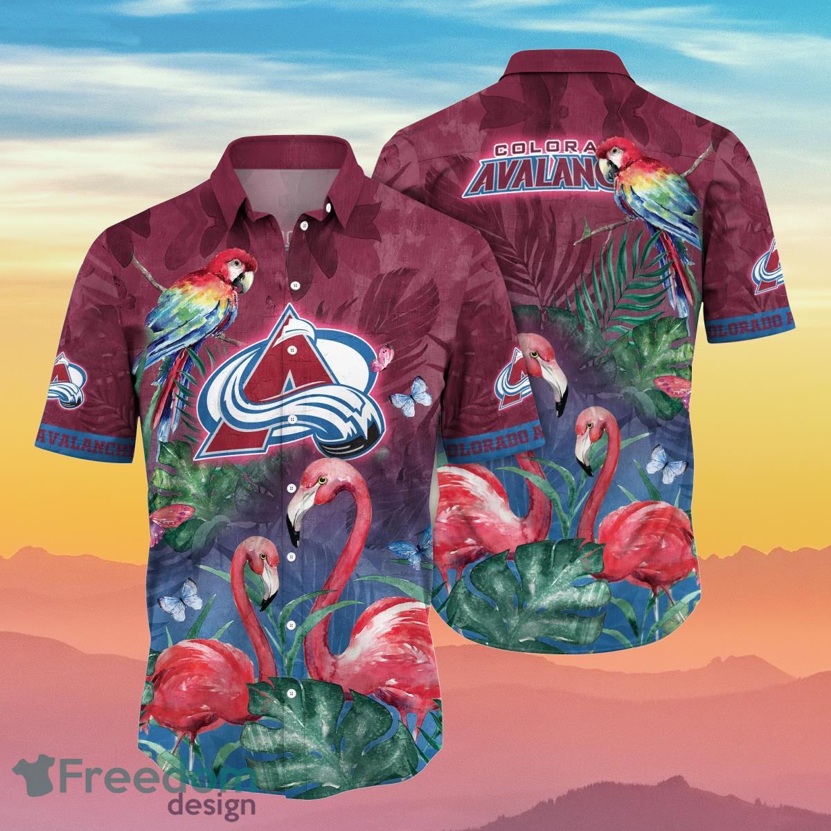 Colorado Avalanche NHL Flower Hawaiian Shirt Ideal Gift For Fans Product Photo 1