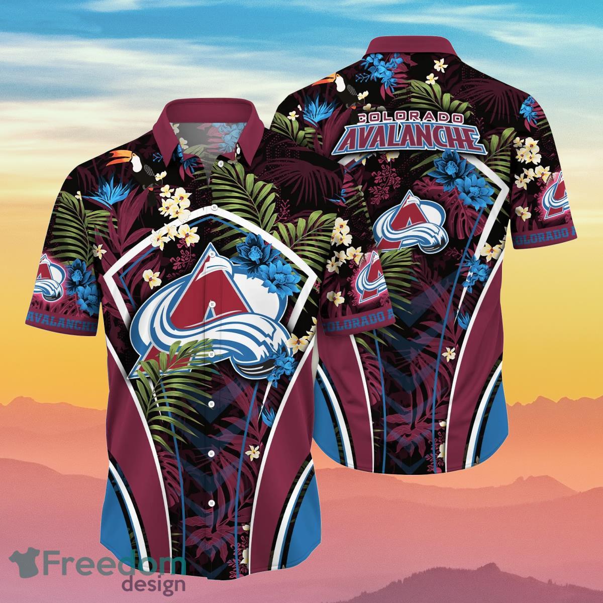 Colorado Avalanche NHL Flower Hawaiian Shirt Impressive Gift For Fans Product Photo 1