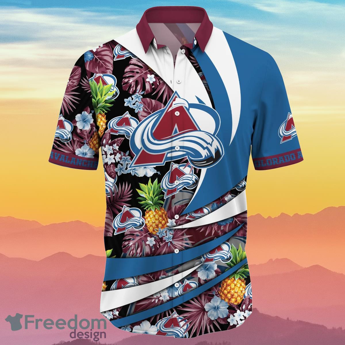 Colorado Avalanche NHL Flower Hawaiian Shirt Special Gift For Fans Product Photo 2