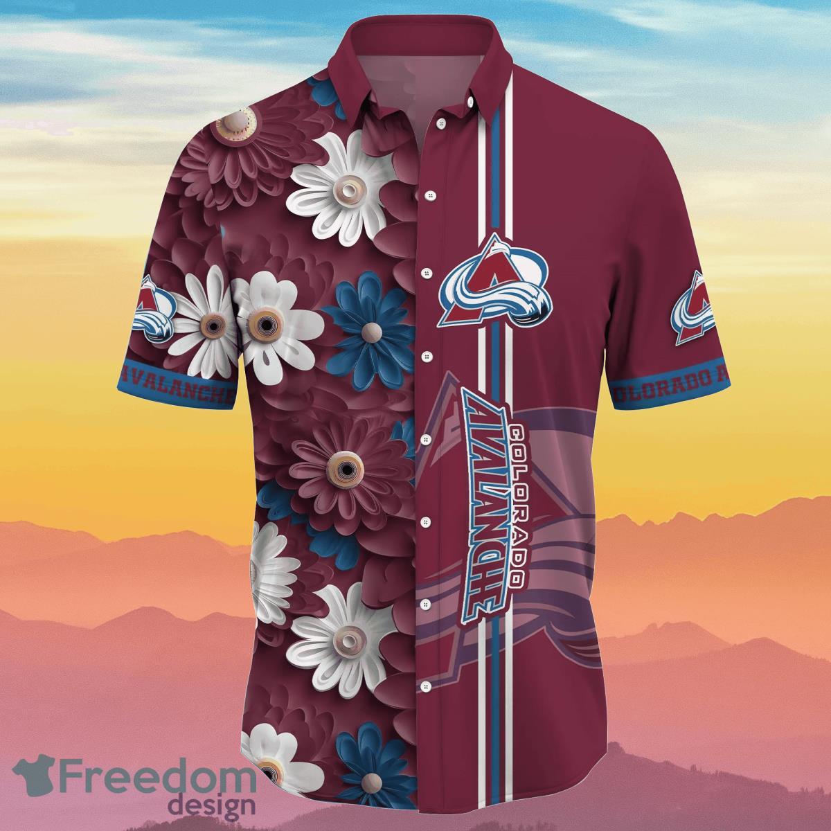 Colorado Avalanche NHL Flower Hawaiian Shirt Summer Football Best Gift For Fans Product Photo 2