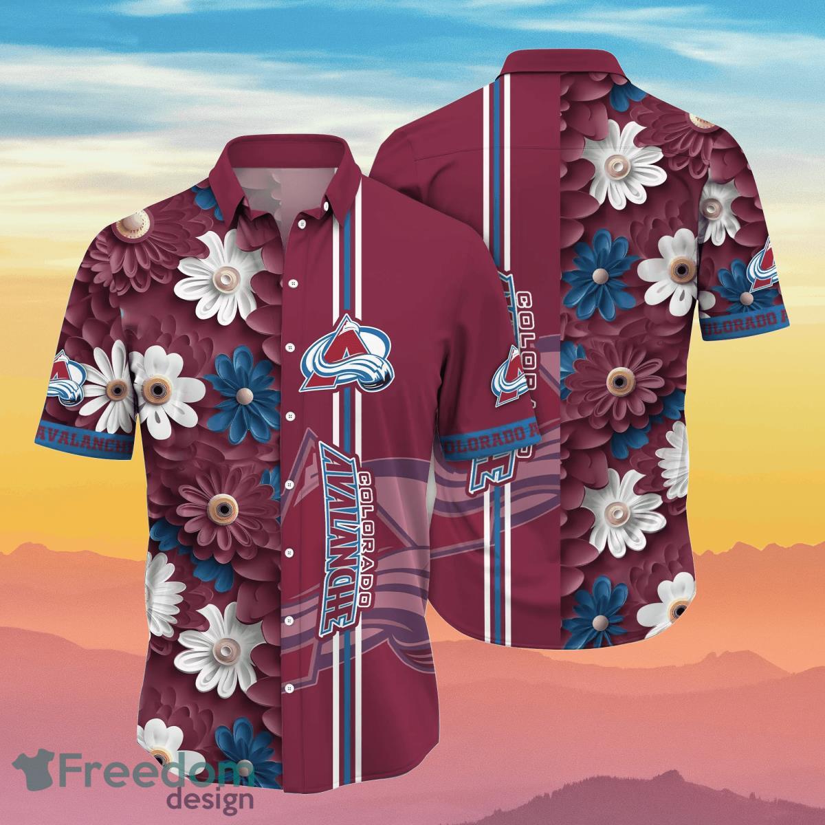 Colorado Avalanche NHL Flower Hawaiian Shirt Summer Football Best Gift For Fans Product Photo 1