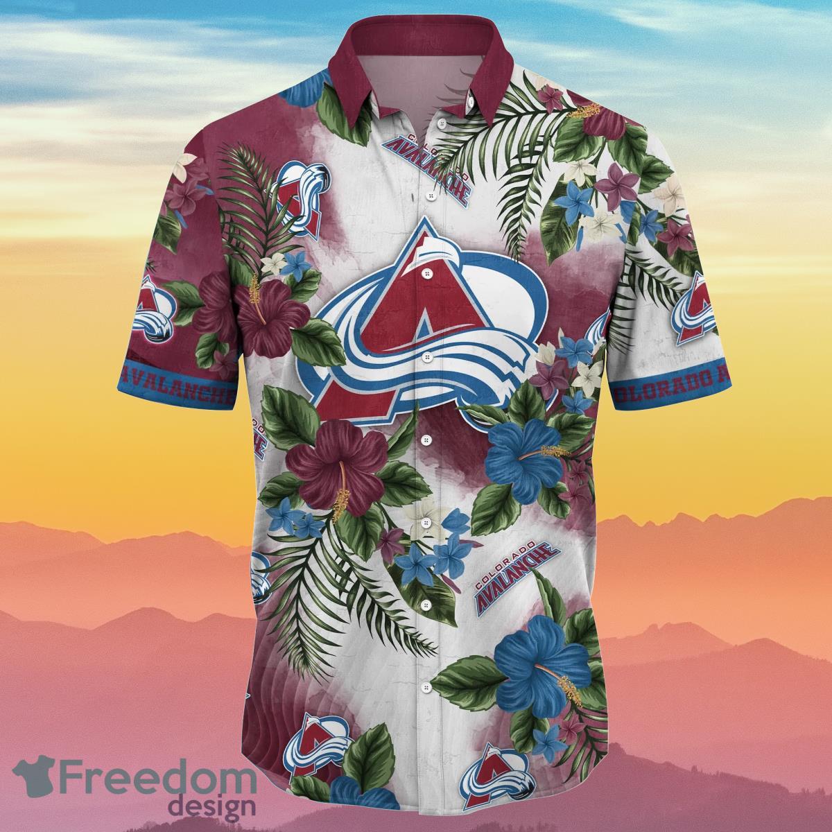 Colorado Avalanche NHL Flower Hawaiian Shirt Summer Football Gift For Real Fans Product Photo 2