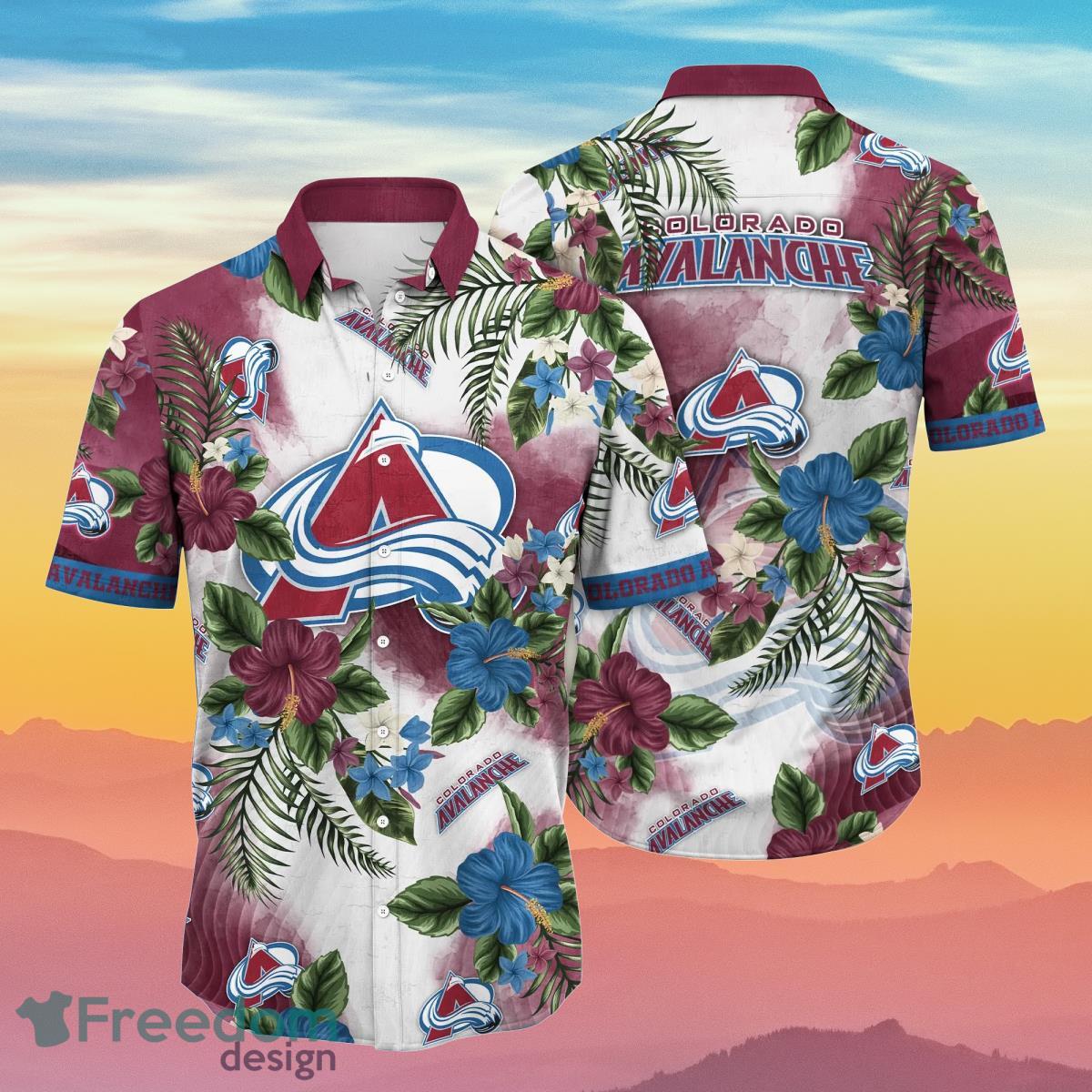 Colorado Avalanche NHL Flower Hawaiian Shirt Best Gift For Men And