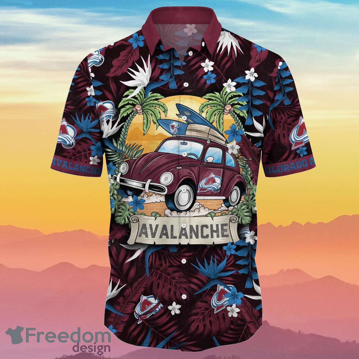 Colorado Avalanche NHL Flower Hawaiian Shirt Summer Football Impressive Gift For Real Fans Product Photo 2