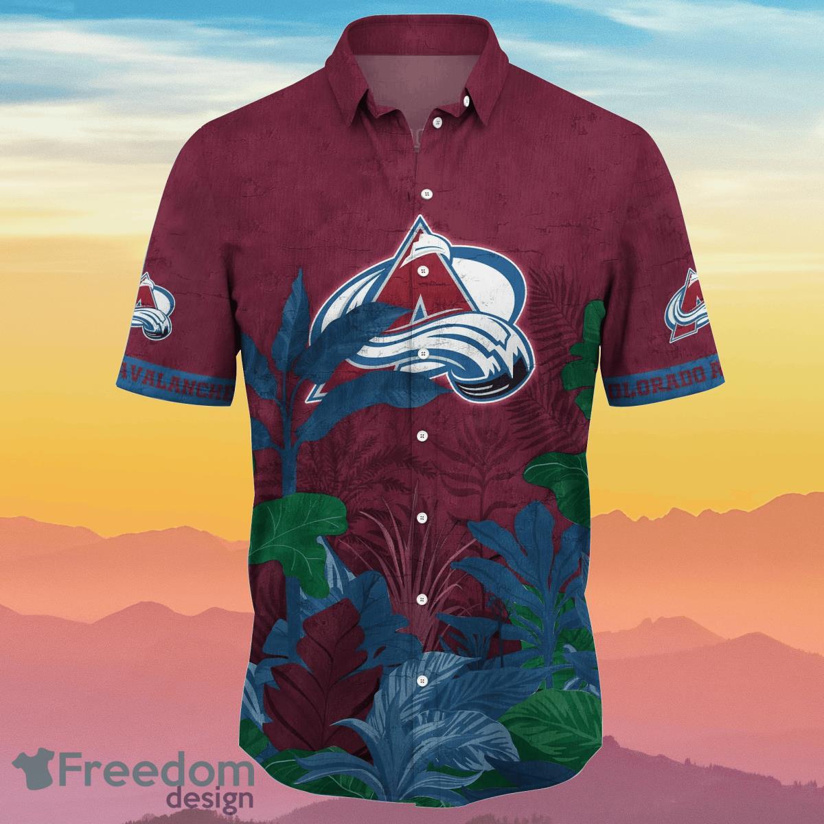 Colorado Avalanche NHL Flower Hawaiian Shirt Unique Gift For Fans Product Photo 2