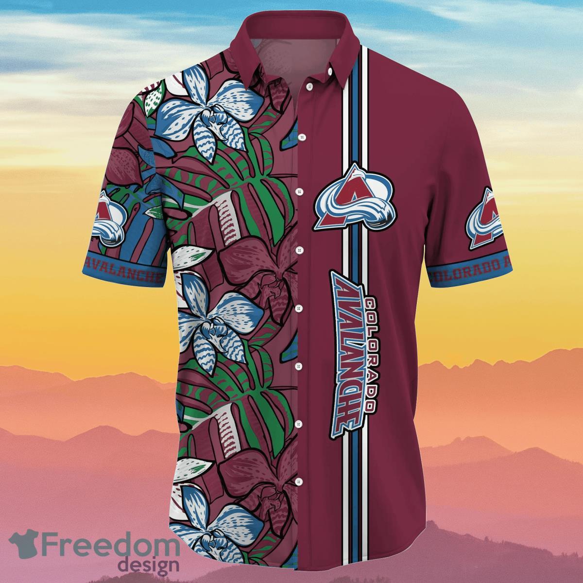 Colorado Avalanche NHL Flower Hawaiian Shirt Unique Gift For Real Fans Product Photo 2