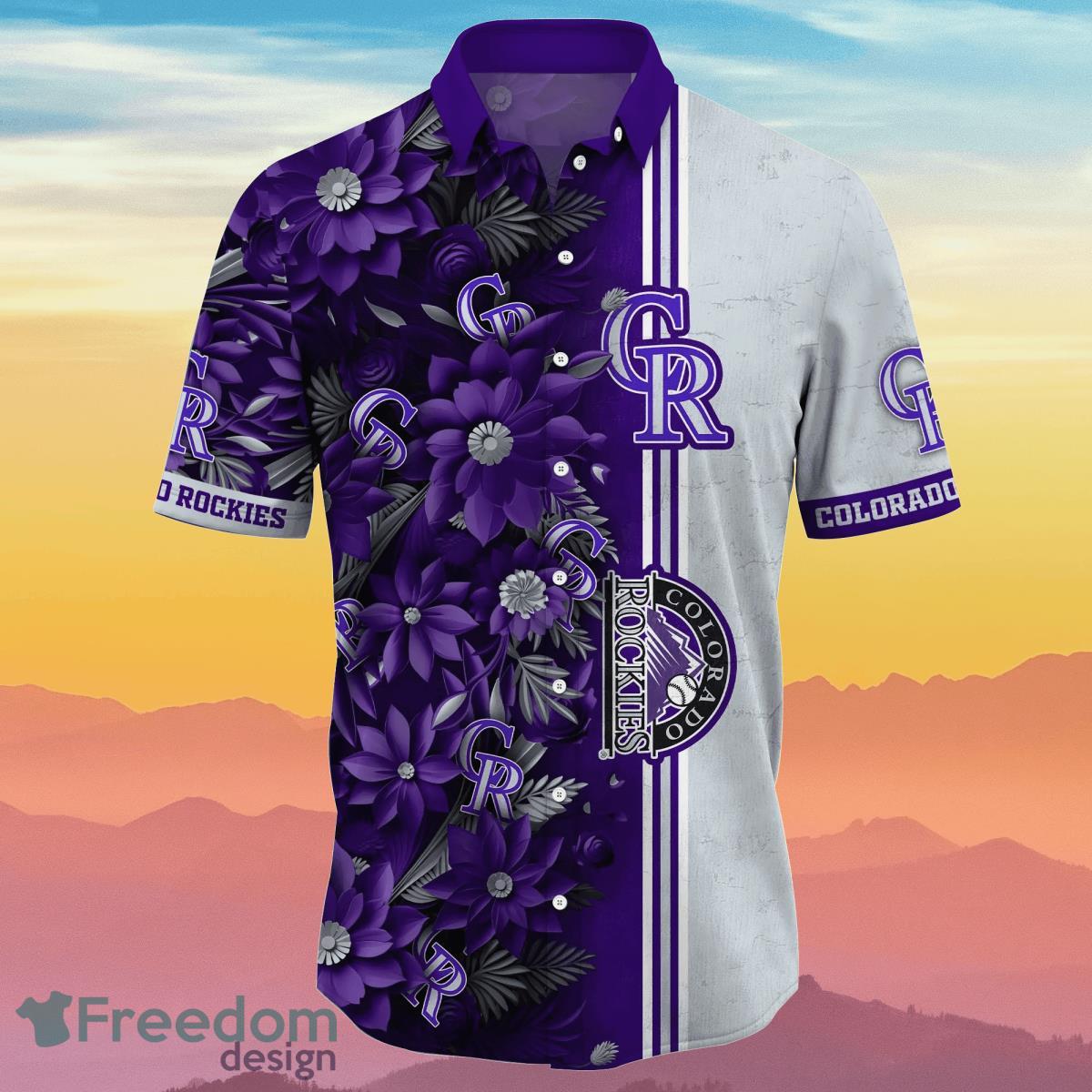 Colorado Rockies MLB Flower Hawaiian Shirt Best Gift For Fans Product Photo 2