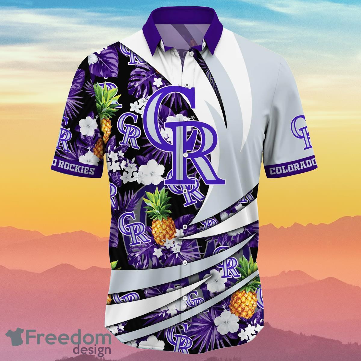 Colorado Rockies MLB Flower Hawaiian Shirt Special Gift For Fans Product Photo 2