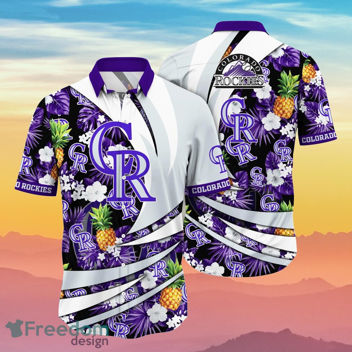 Colorado Rockies MLB Flower Hawaiian Shirt Special Gift For Fans Product Photo 1