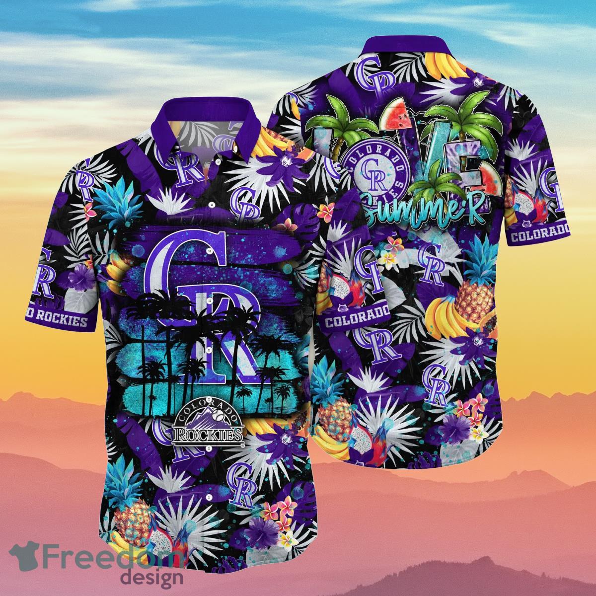 Colorado Rockies MLB Flower Hawaiian Shirt Summer Football Gift