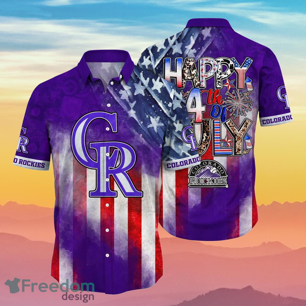 Colorado Rockies MLB Hawaii Shirt Independence Day Summer Football Gift For True Fans Product Photo 1