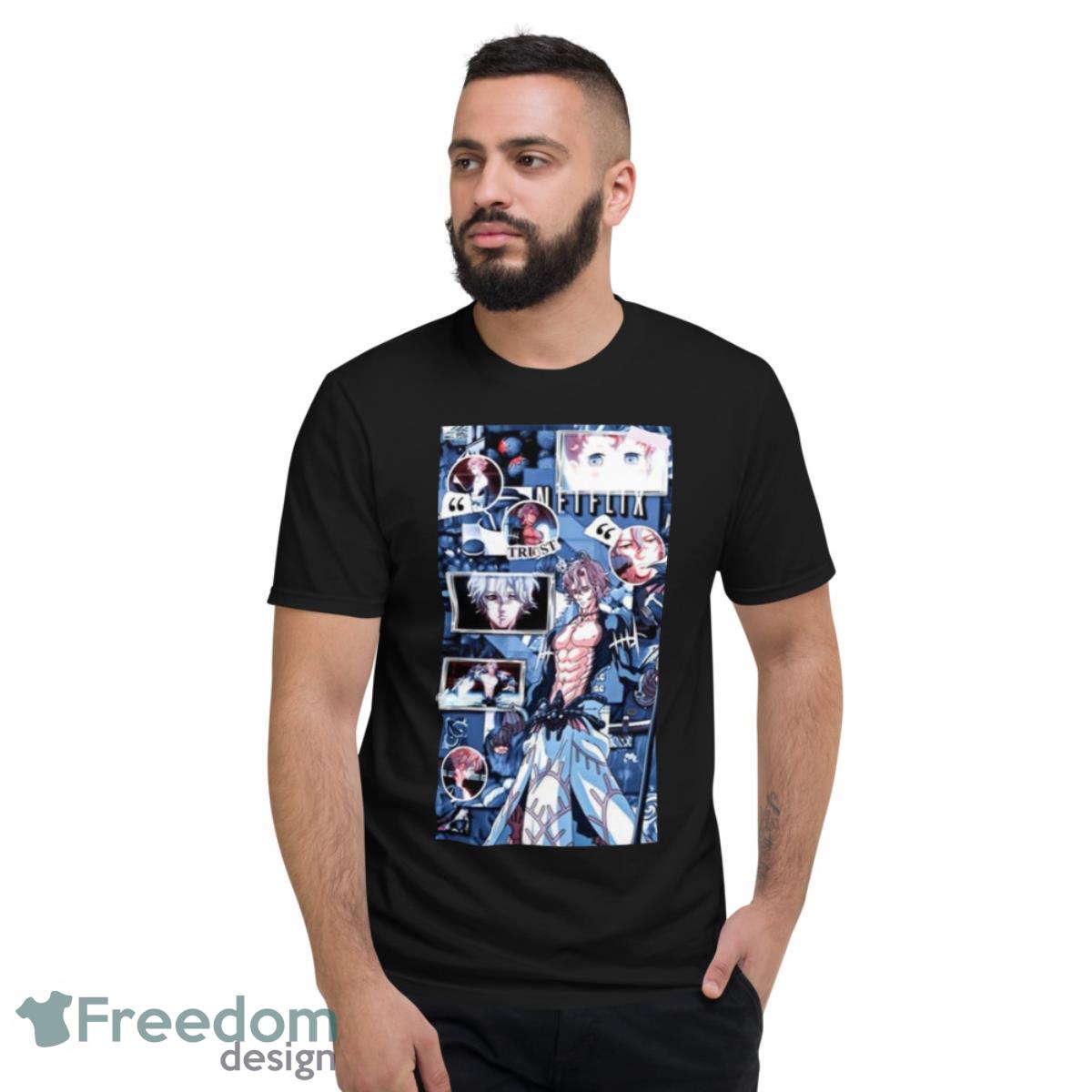 Colored Illustration Poseidon Japan Anime Shirt - Short Sleeve T-Shirt