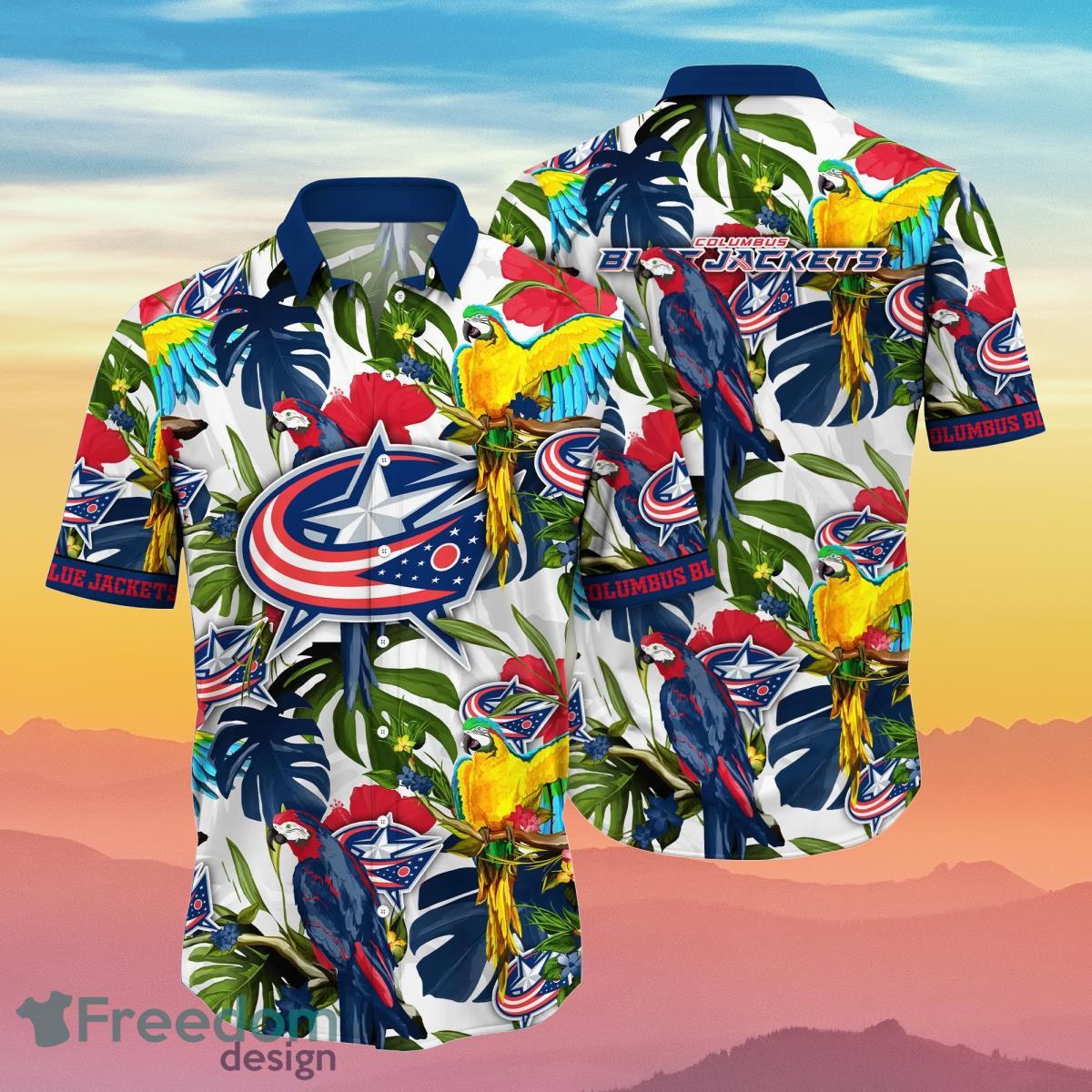 Columbus Blue Jackets Ice Hockey Team Aloha Beach Gift Hawaiian Shirt For  Men And Women - Shibtee Clothing