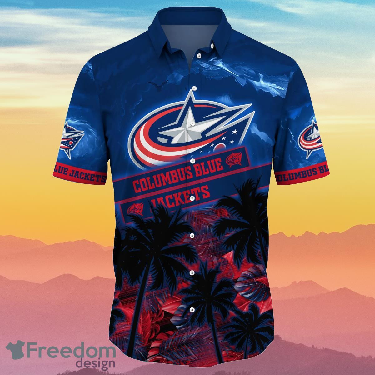 Columbus Blue Jackets NHL Flower Hawaiian Shirt Ideal Gift For Real Fans Product Photo 2