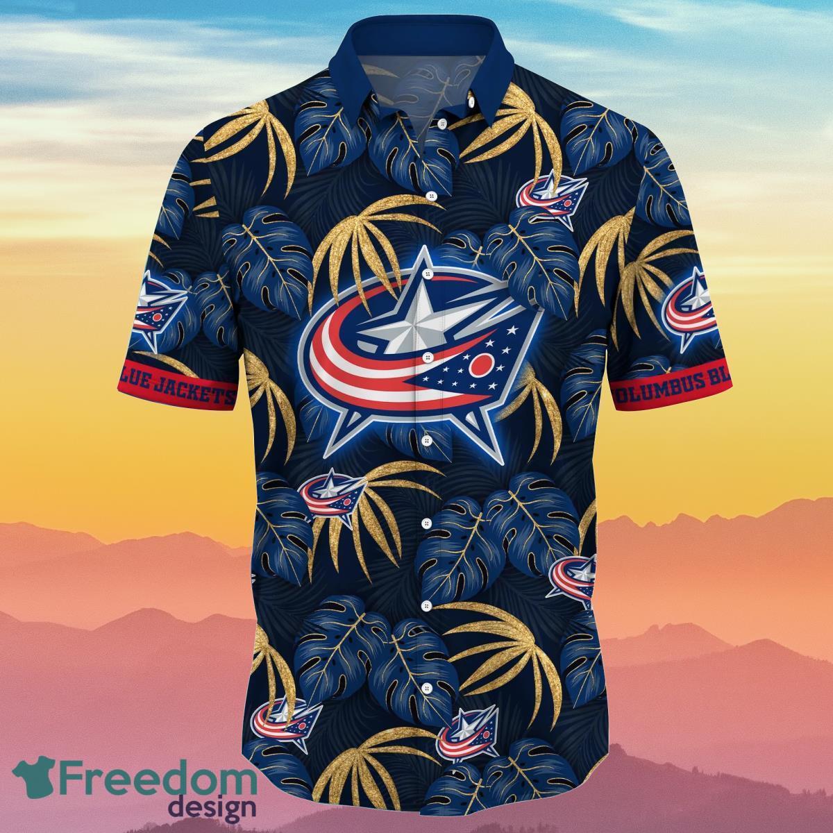 Columbus Blue Jackets NHL Flower Hawaiian Shirt Special Gift For Real Fans Product Photo 2