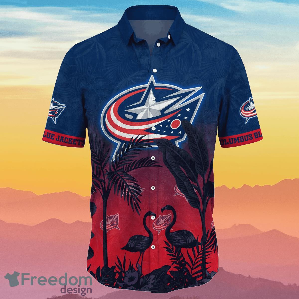 Columbus Blue Jackets NHL Flower Hawaiian Shirt Summer Football Gift For Fans Product Photo 2