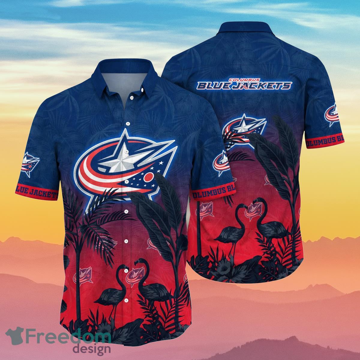 Columbus Blue Jackets NHL Flower Hawaiian Shirt Summer Football Gift For Fans Product Photo 1