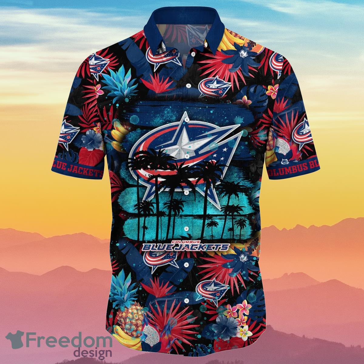 Columbus Blue Jackets NHL Flower Hawaiian Shirt Summer Football Gift For True  Fans Product Photo 2