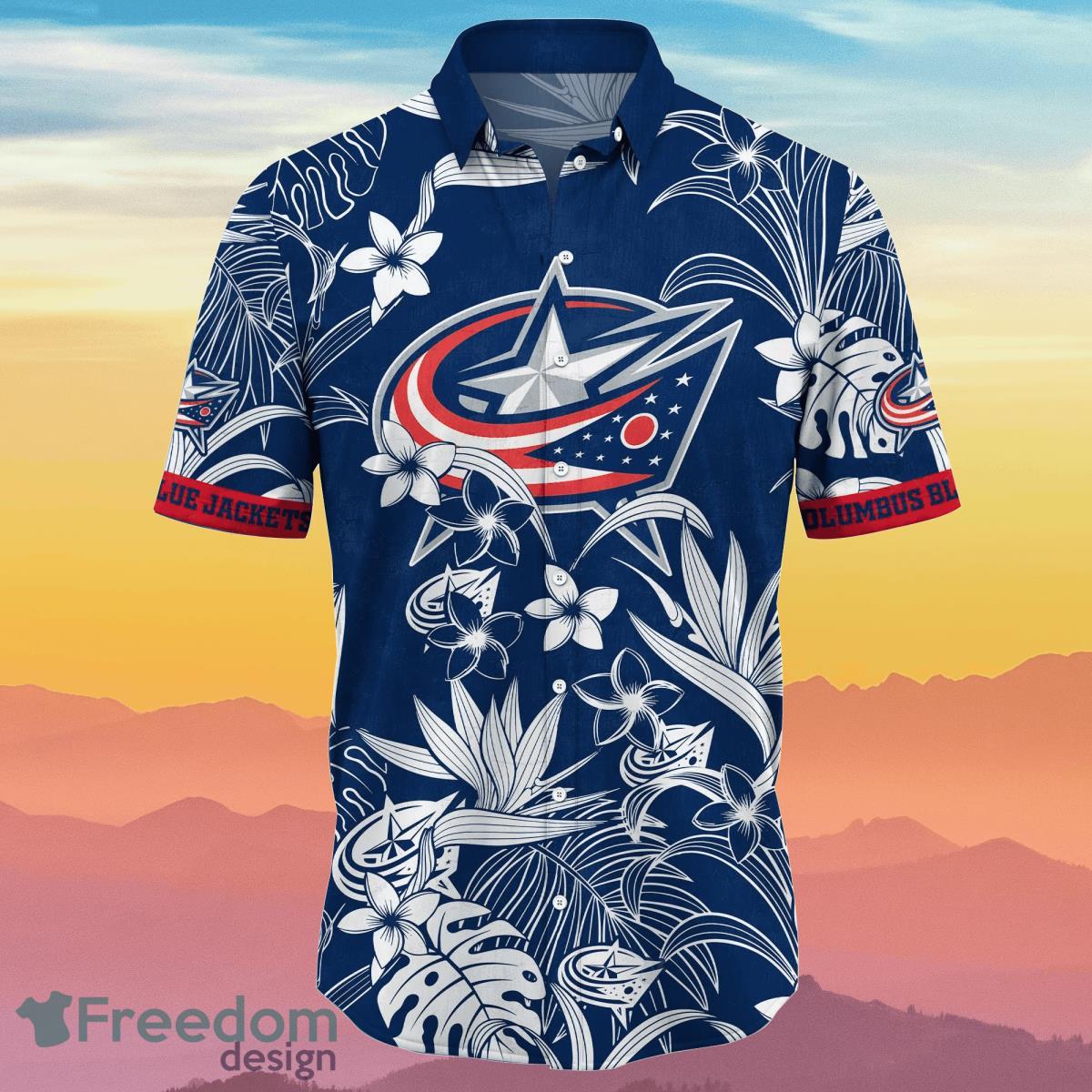 Columbus Blue Jackets NHL Flower Hawaiian Shirt Summer Football Unique Gift For Real Fans Product Photo 2