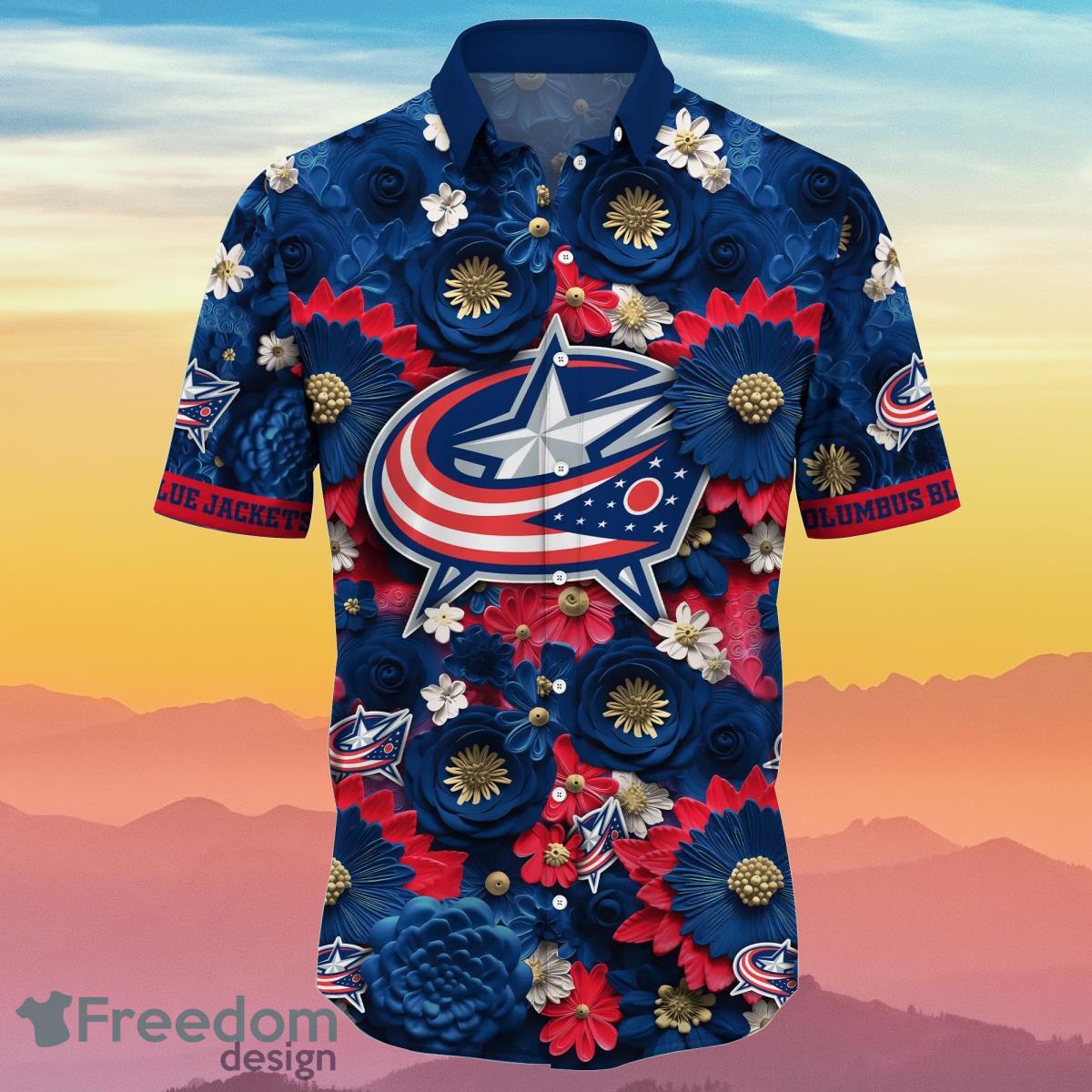 Columbus Blue Jackets NHL Hawaiian Shirt 4th Of July Independence Day  Special Gift For Men And Women Fans