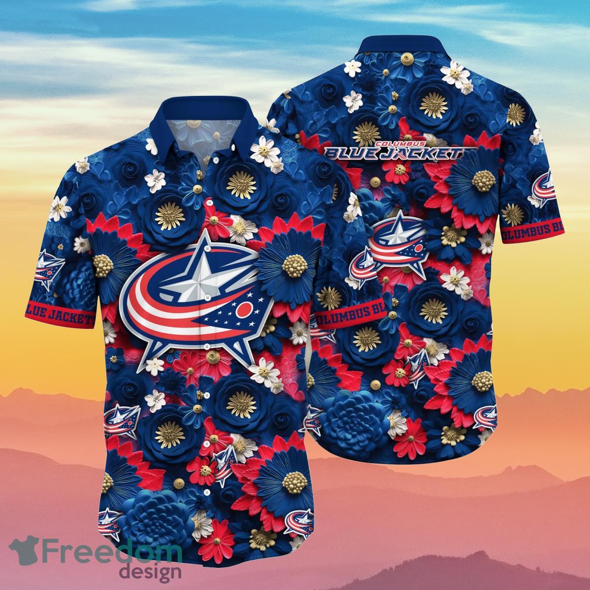 Columbus Blue Jackets NHL Hawaiian Shirt 4th Of July Independence Day  Special Gift For Men And Women Fans