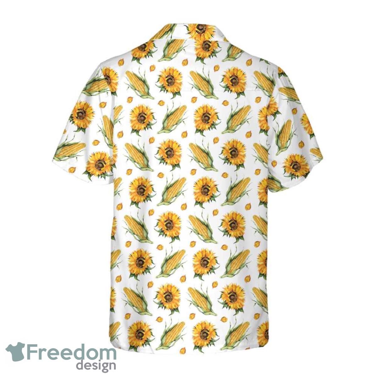 Corn And Sunflower All Over Printed 3D Hawaiian Shirt For Men Women Product Photo 2