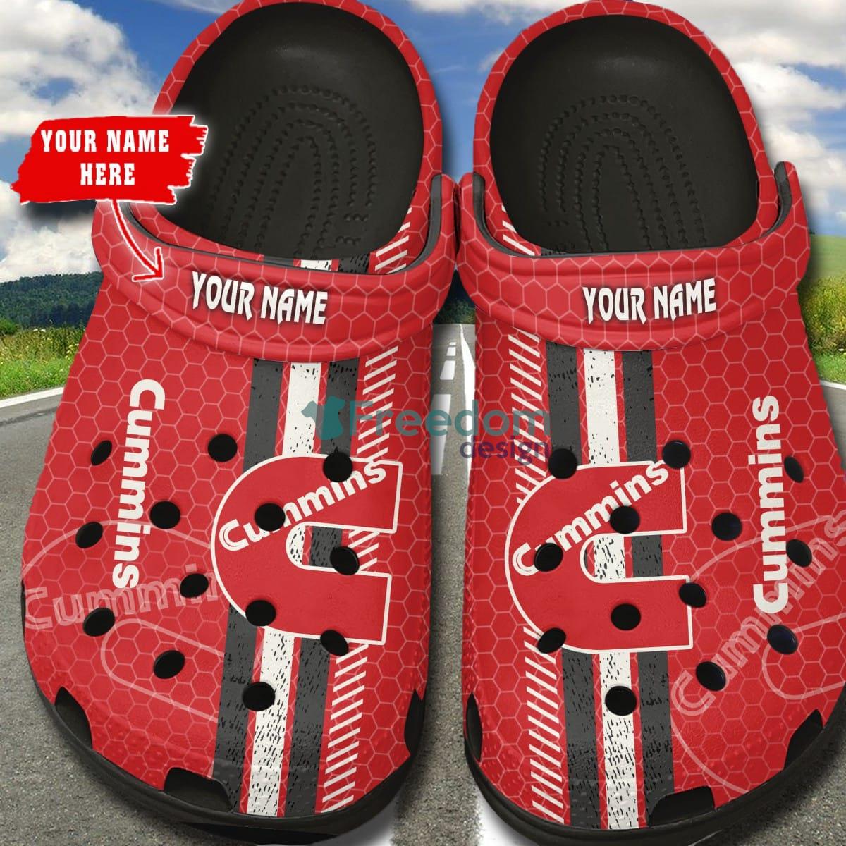 Cummins W Car And Motorcycles Logo Clog Shoes Custom Name - Cummins _2