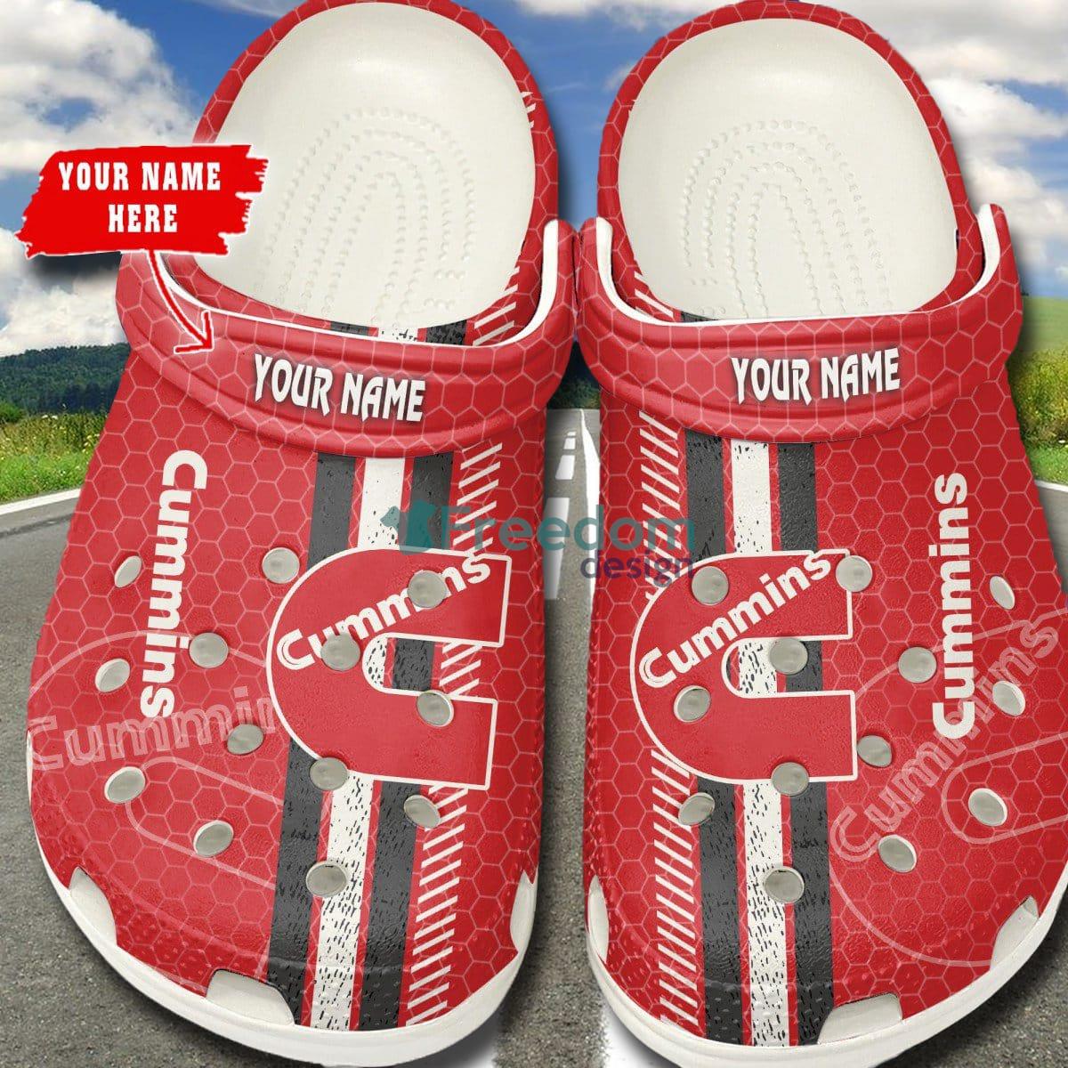 Cummins W Car And Motorcycles Logo Clog Shoes Custom Name - Cummins _1
