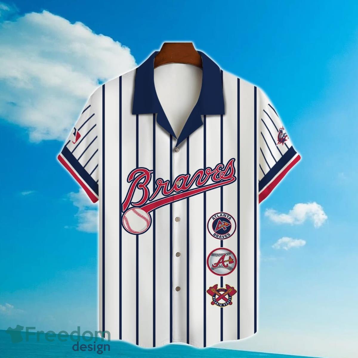 Custom Name And Number Atlanta Braves Baseball Cool Hawaiian Shirt Product Photo 2