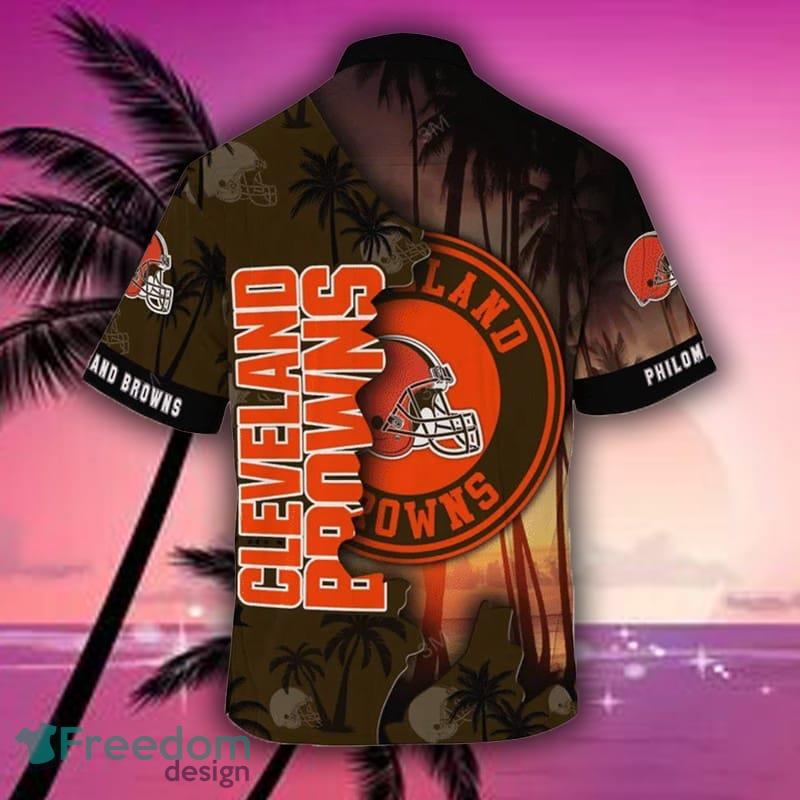 Custom Name Cleveland Browns Hawaiian Shirt tropical island Gift For Men  And Women - Freedomdesign