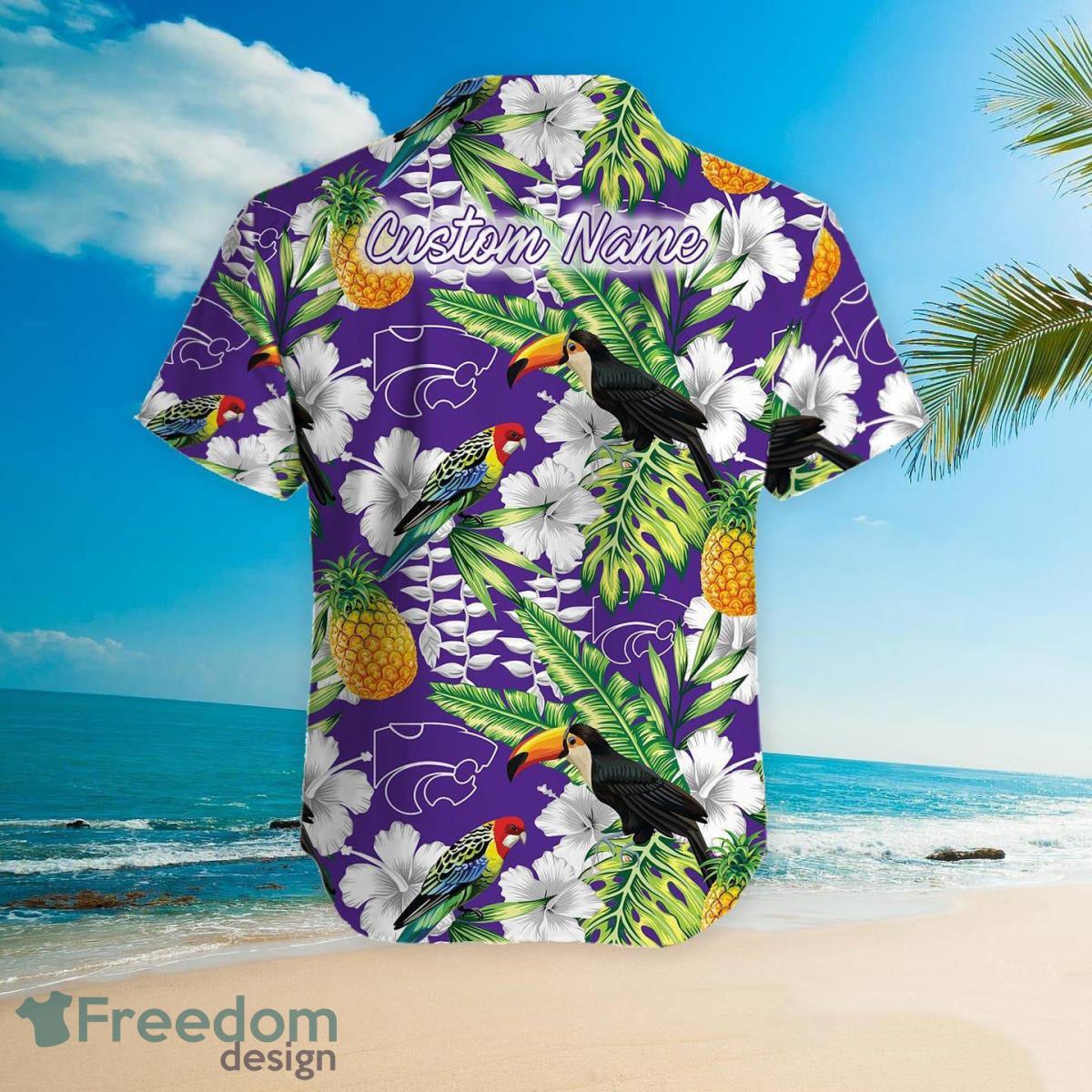 Kansas Jayhawks New Trends Custom Name And Number Christmas Hawaiian Shirt  - Freedomdesign