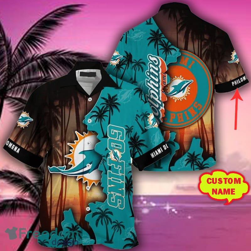 Personalized Name Miami Dolphins Football Team Go Fins Hawaiian Shirt For  Fans - Freedomdesign