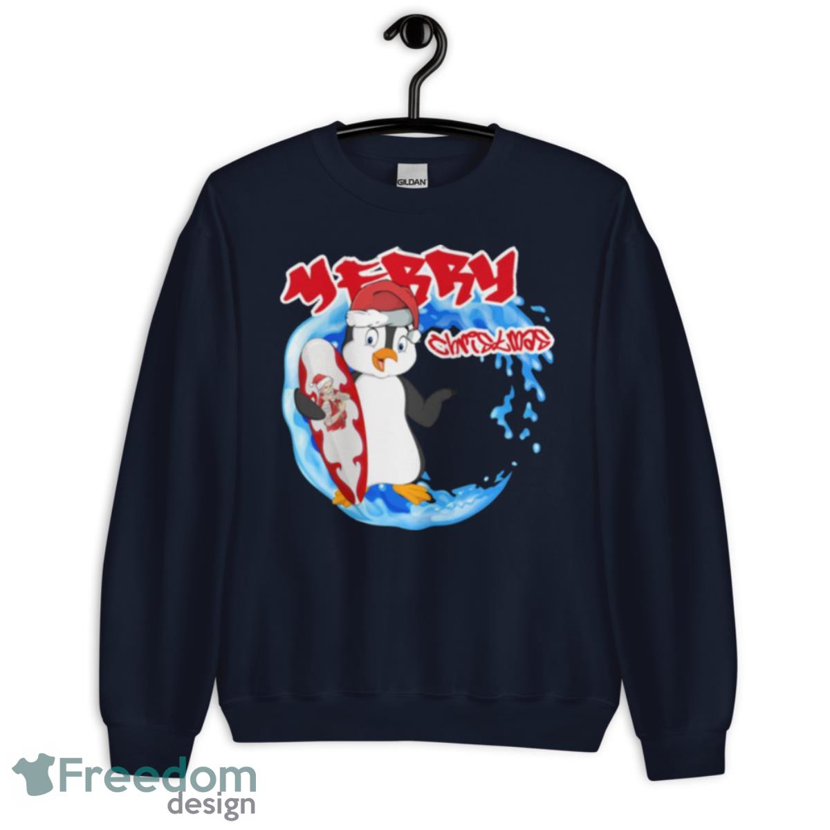 Cute Christmas Penguins Shirt - Unisex Crewneck Sweatshirt-1