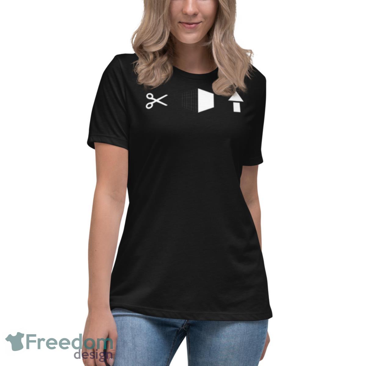 Cutting Render Upload White Shirt - Womens Relaxed Short Sleeve Jersey Tee Cutting Render Upload White Shirt - Womens Relaxed Short Sleeve Jersey Tee